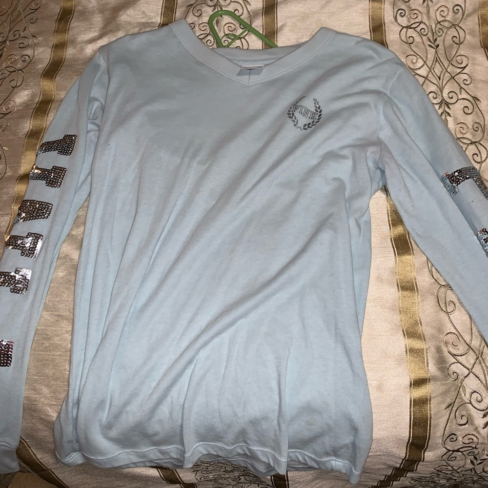 PINK Victoria’s Secret long sleeve sparkle tee